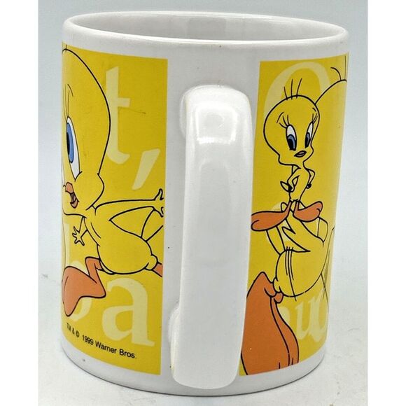 Vintage 1998 Six Flags Exclusive Looney Toons Tweety Bird Warner Brothers Coffee - Picture 4 of 6